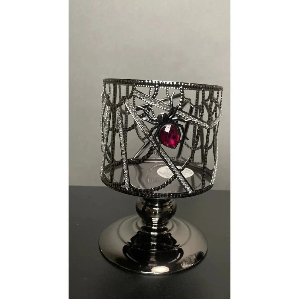Bath & Body Works 3 Wick Candle Holder Spider Gem And Bling 2023‎